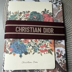 Christian Dior Floral Lined Journal Hard Cover Notebook Set New GWP